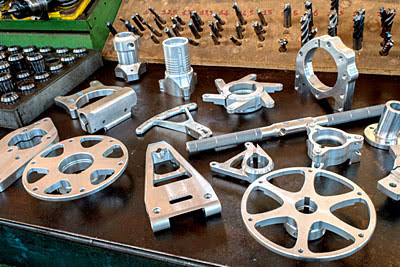 Детали, изготовленные компанией Gilberti на различных станках Haas с ЧПУ