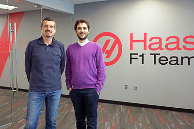 Эдоардо Олдрати (Edoardo Oldrati) и Гюнтер Штайнер (Gunther Steiner), руководитель команды Haas F1