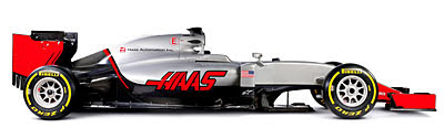 Гоночный болид VF-16 компанды Haas F1 («Формула-1»)