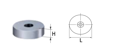 Магнитная проставка для зажима, Ø 55, H=10, T.1, Art. 88D