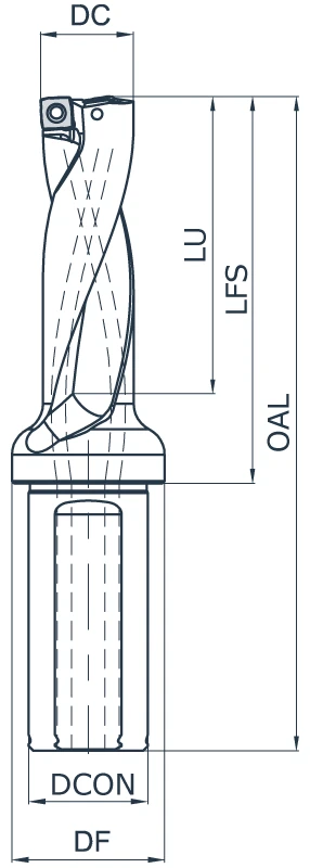 Корпус сверла DI01-0465D03-W40QP15