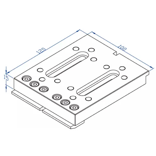 Крепежная подставка 120х100х15 мм