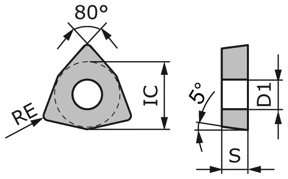 Пластина токарная WBGT060102-TDMS-CA2010