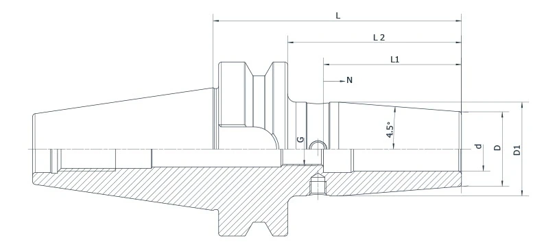 Термозажимной патрон AdvaCut BT50, ø=25мм, H=200мм, с уклоном 4.5°; MAS403/BT; G2.5