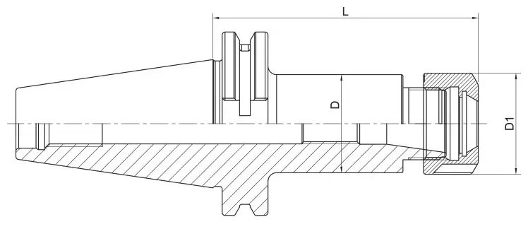 Цанговый патрон AdvaCut SK40, ER16, ø1-10 мм, H=100мм; DIN69871; AD; G2,5