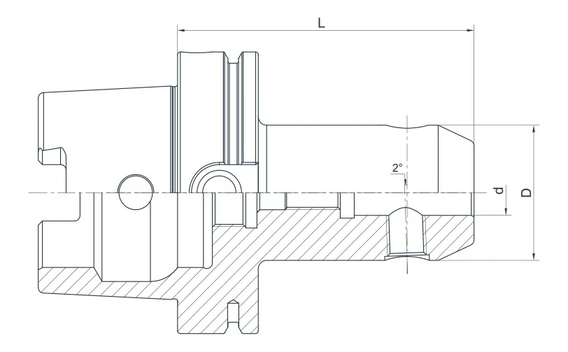 Патрон AdvaCut Whistle Notch HSK100A, отверстие ø32мм, L=120мм; DIN 69893; AD; G2.5