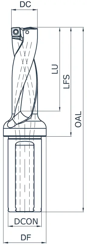 Корпус сверла DI02-0450D04-W40QP13