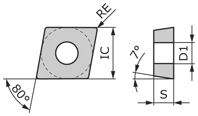 Пластина токарная CCMT060208-TEPM-CE1015