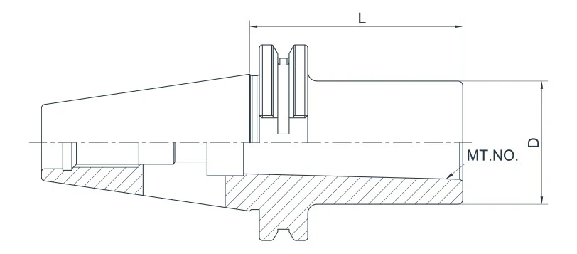 Держатель AdvaCut SK40 для сверл с конусом Морзе №3 (MK3), L=70мм; DIN69871; AD; G6,3
