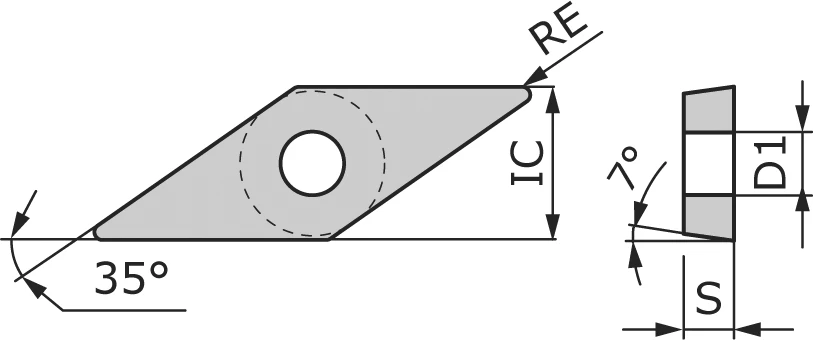 Пластина токарная VCGX110304-TANN-CU4025