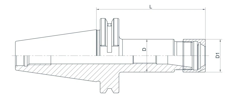 Цанговый патрон c мини гайкой AdvaCut SK40, ER16, ø1-10 мм, H=100мм; DIN69871; AD; G6,3