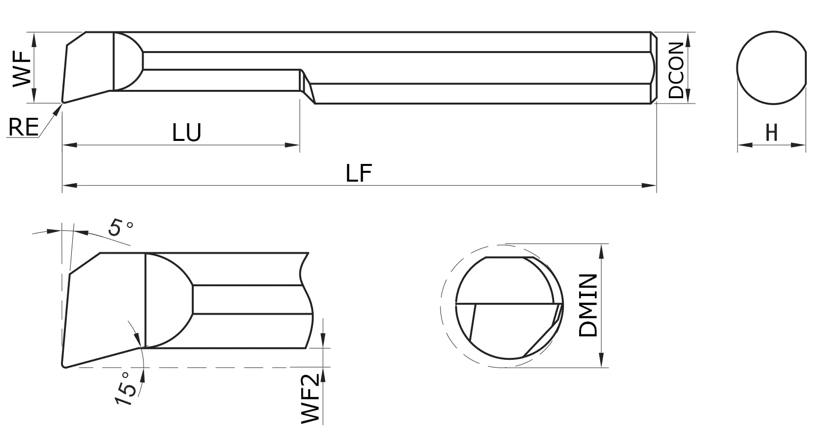 Мини-резец расточной MKVHR-030-100-010-HS