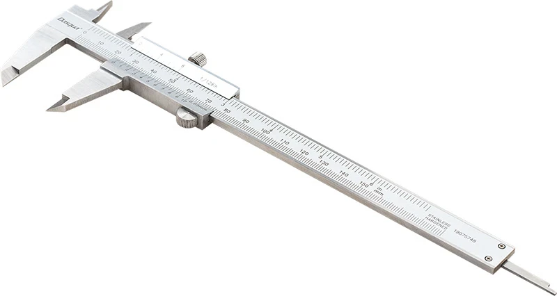 Штангенциркуль нониусный с цельной рамкой; 0-300мм/0-12"; 0,05мм/1/128"