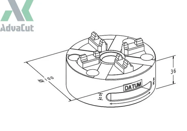 Патрон Quick chuck,  типоразмер ITS100/50, с ручным зажимом