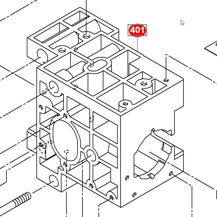Корпус режущего устройства (X051A135G51). Реплика