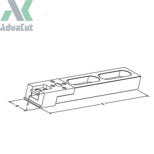 Консольная опора короткая/габаритные размеры 200х40х30 мм