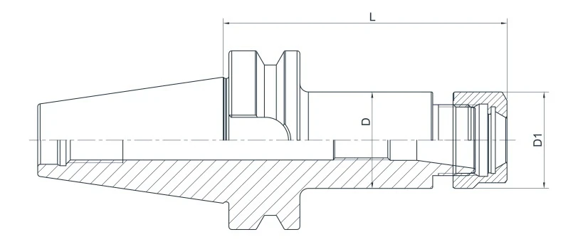 Цанговый патрон c шестигранной гайкой AdvaCut BT40 ER16, ø1-10 мм, H=100; MAS403/BT; AD; G6,3