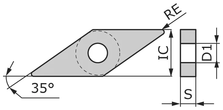 Пластина токарная VNMG160408-TDPM-CC1015