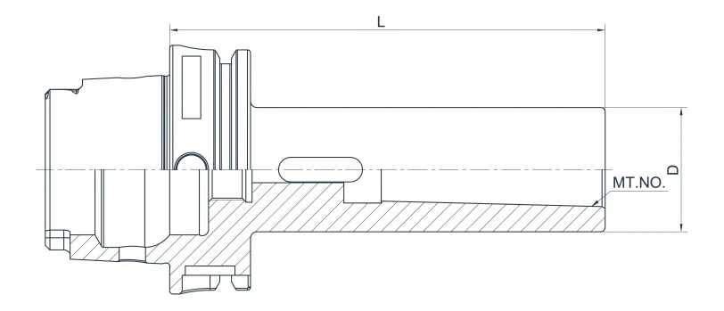 Держатель AdvaCut HSK63A для сверл с конусом Морзе №1 (MK1), L=100мм; DIN 69893; AD; G2.5