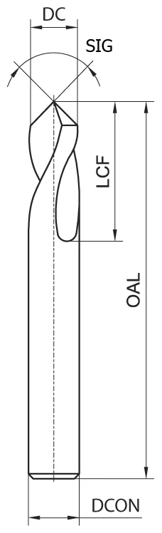 Сверло центровочное DCK181-CAEC00-2000