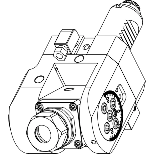 Приводной регулируемый (±90°) блок AdvaCUT VDI30 DIN5480 , ER20, T=1:1, RMP=4500, внеш. СОЖ