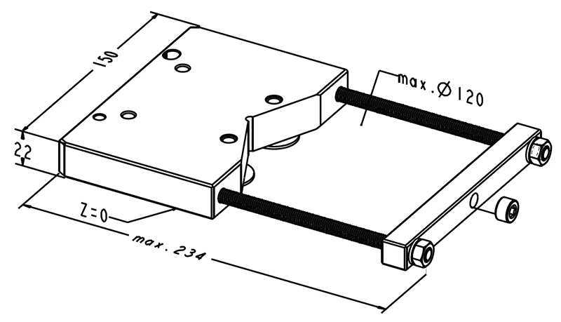 Призматический держатель ADVACUT D=120 mm