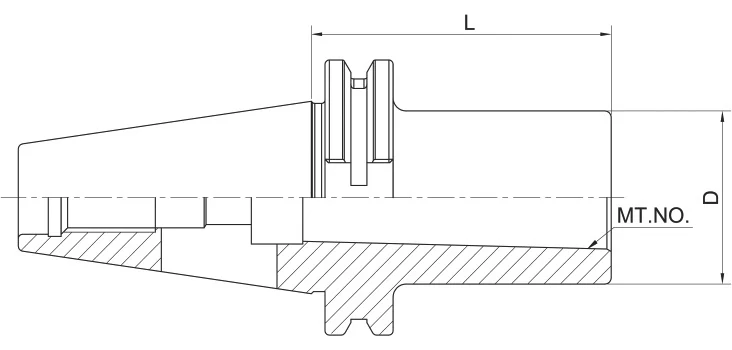 Держатель с конусом Морзе для сверл SK50 - MK5,  H = 120 мм, AD