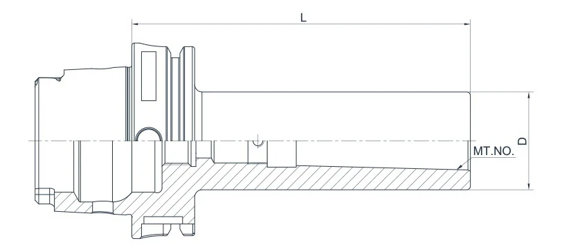 Держатель AdvaCut HSK63A для фрез с конусом Морзе №1 (MK1), L=100мм; DIN 69893; A; G2.5