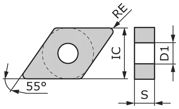 Пластина CBN токарная DNGA150408-CCB4-BC3115