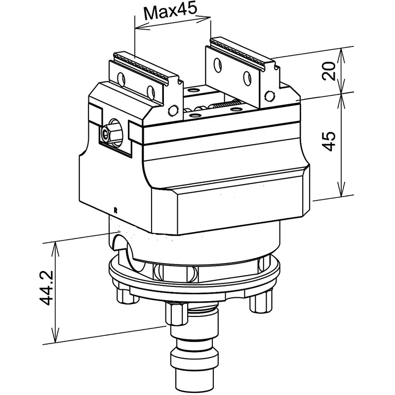 Самоцентрирующие тиски на базе ITS50 EROWA (аналог)