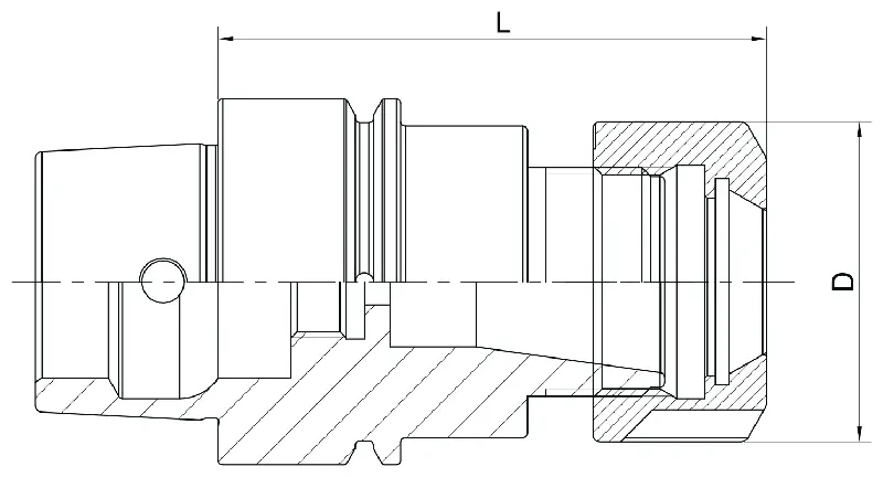 Цанговый патрон c мини гайкой AdvaCut HSK63A ER11, ø1-7мм, H=60мм; DIN 69893; AD; G2.5