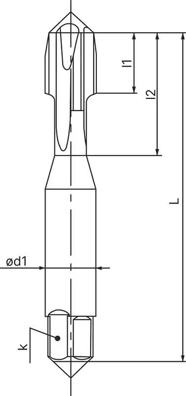 Метчик машинный M1.6x0.35 HSSE-PM TiCN 6H DIN 371 для глухих отверстий, серия HSF45