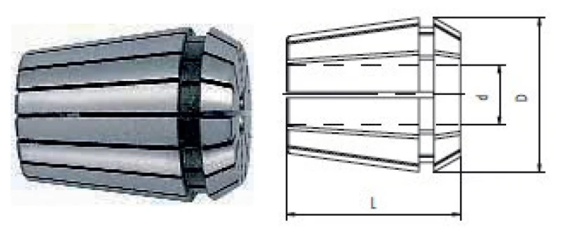 Цанга ER16, ø2 мм, макс. биение 0,01 мм