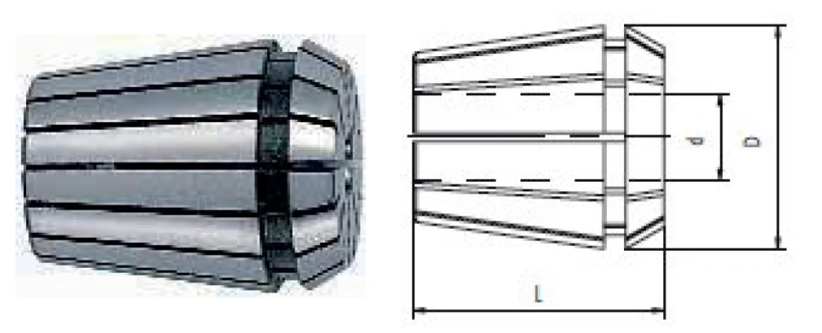 Цанга ER16, ø2 мм, макс. биение 0,01 мм