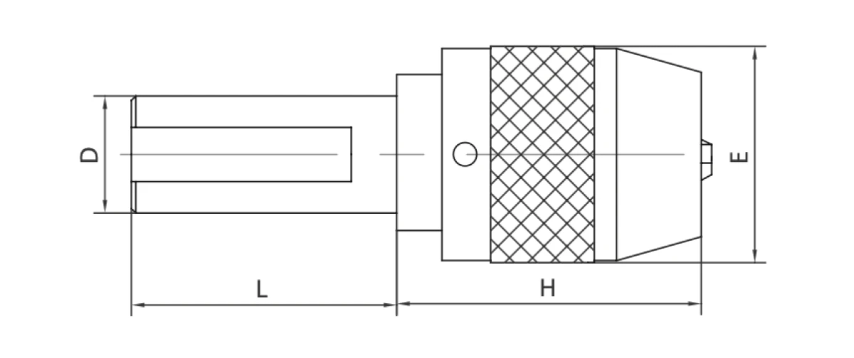 Сверлильный патрон с цилиндрическим хвостовиком D40, 3-16 мм, H=85 мм, вращение вправо