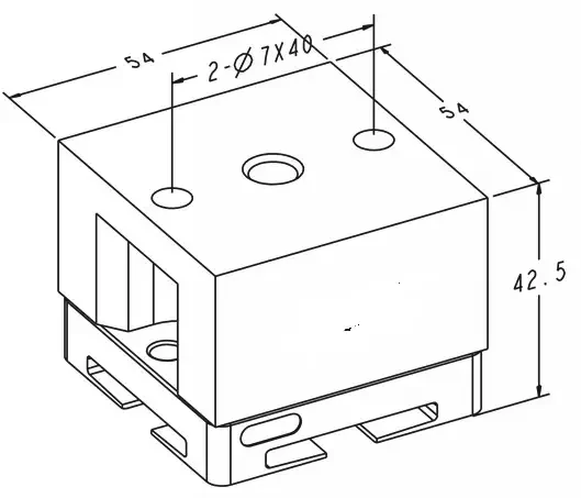Электродержатель плоский латунный 3R