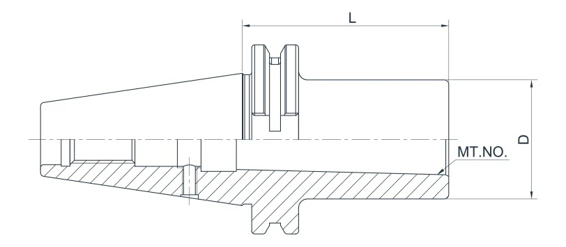 Держатель AdvaCut SK40 для фрез с конусом Морзе №1 (MK1), L=50мм; DIN69871; A; G6,3