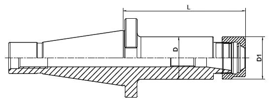 Цанговый патрон AdvaCut NT40, ER40, ø4-26 мм, H=80мм; DIN2080; AD; G6,3