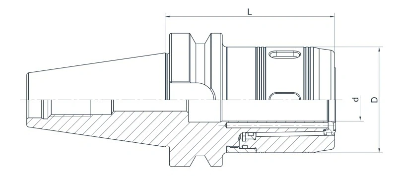 Патрон фрезерный (силовой) AdvaCut BBT40 D20 мм; MAS403/BBT; AD; G6,3;