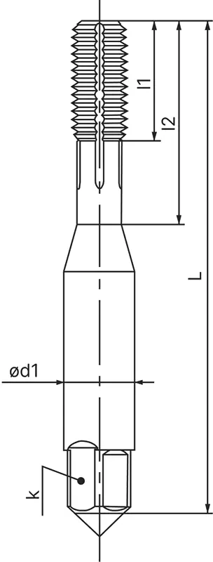 Метчик-раскатник бесстружечный M8x1.0 C HSSE-PM TiCN 6HX DIN 371, серия HCF