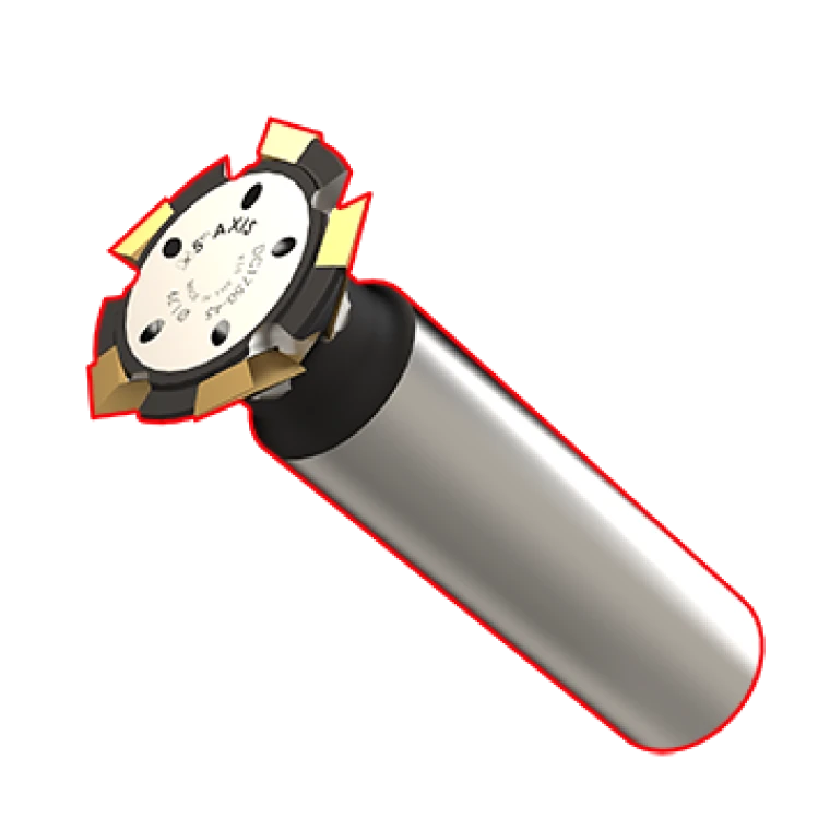 Фреза "ласточкин хвост" 45°, 5 режущих кромок, хвостовик цилиндр Ø25, включает 5x пластина DC1750-B