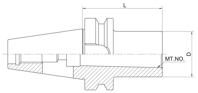 Держатель AdvaCut BBT40 для сверл с конусом Морзе №2 (MK2), L=50мм; MAS403/BT; AD; G6,3;