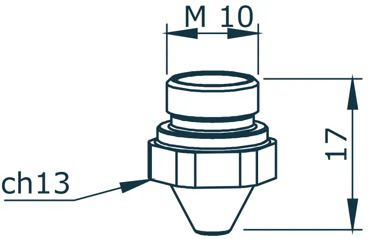 Сопло одинарное Ø1.0 (Bystronic 3-01894) - 10 шт.