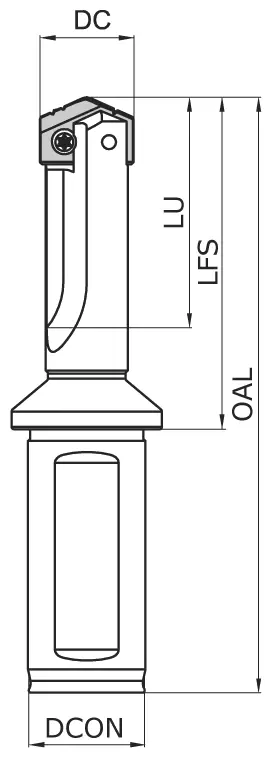 Корпус сверла DP02-0215D01-W25MC0245