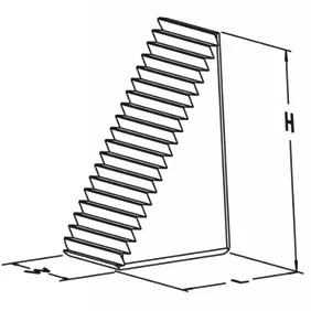 Угловая ступенчатая опора под прихват, 44x25x72 мм