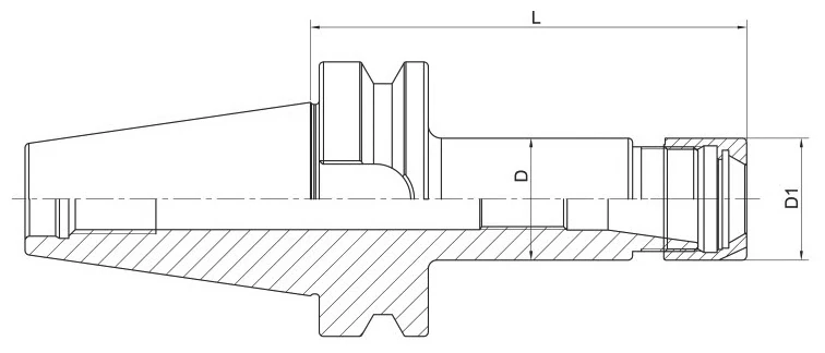 Цанговый патрон c мини гайкой AdvaCut BBT40 ER11, ø1-7 мм, H=100; MAS403/BT; AD; G6,3
