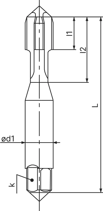 Метчик машинный M6x0.5 HSS-E TiCN 6HX DIN 371 для сквозных отверстий, серия IF