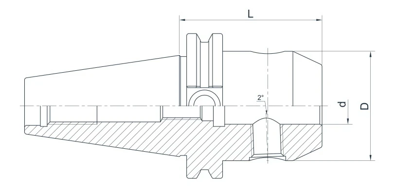 Патрон AdvaCut Whistle Notch SK40, отверстие ø16, L=63мм; DIN69871; AD; G6,3