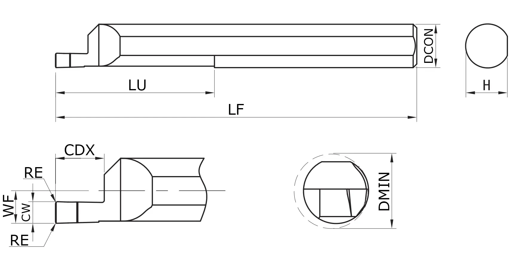 Мини-резец торцеканавочный MKTKR-060-150-075-NS