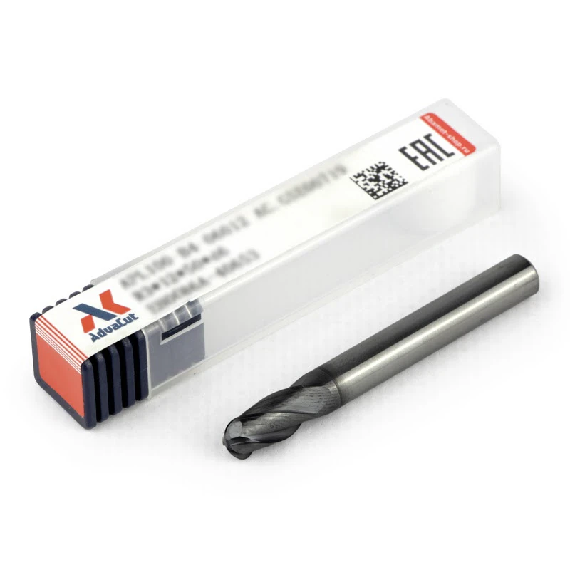 Фреза концевая твердосплавная APL100-BNCM4-140-024-700, сферическая, ØD 14 мм